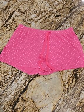 Mixit Hot Pink Polka Dot Lounge Shorts. Size L